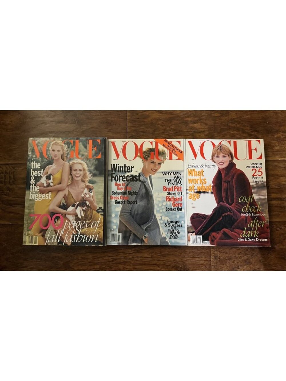 Vintage Lot of 3 - 1996 & 1997  VOGUE Magazine Collector Set Fashion